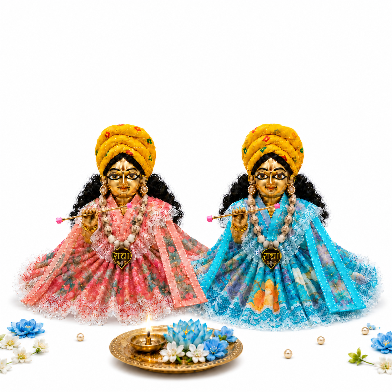 Laddu Gopal 2 Dresses Size 2,with Free Murli & One Tulsi Mala,one
