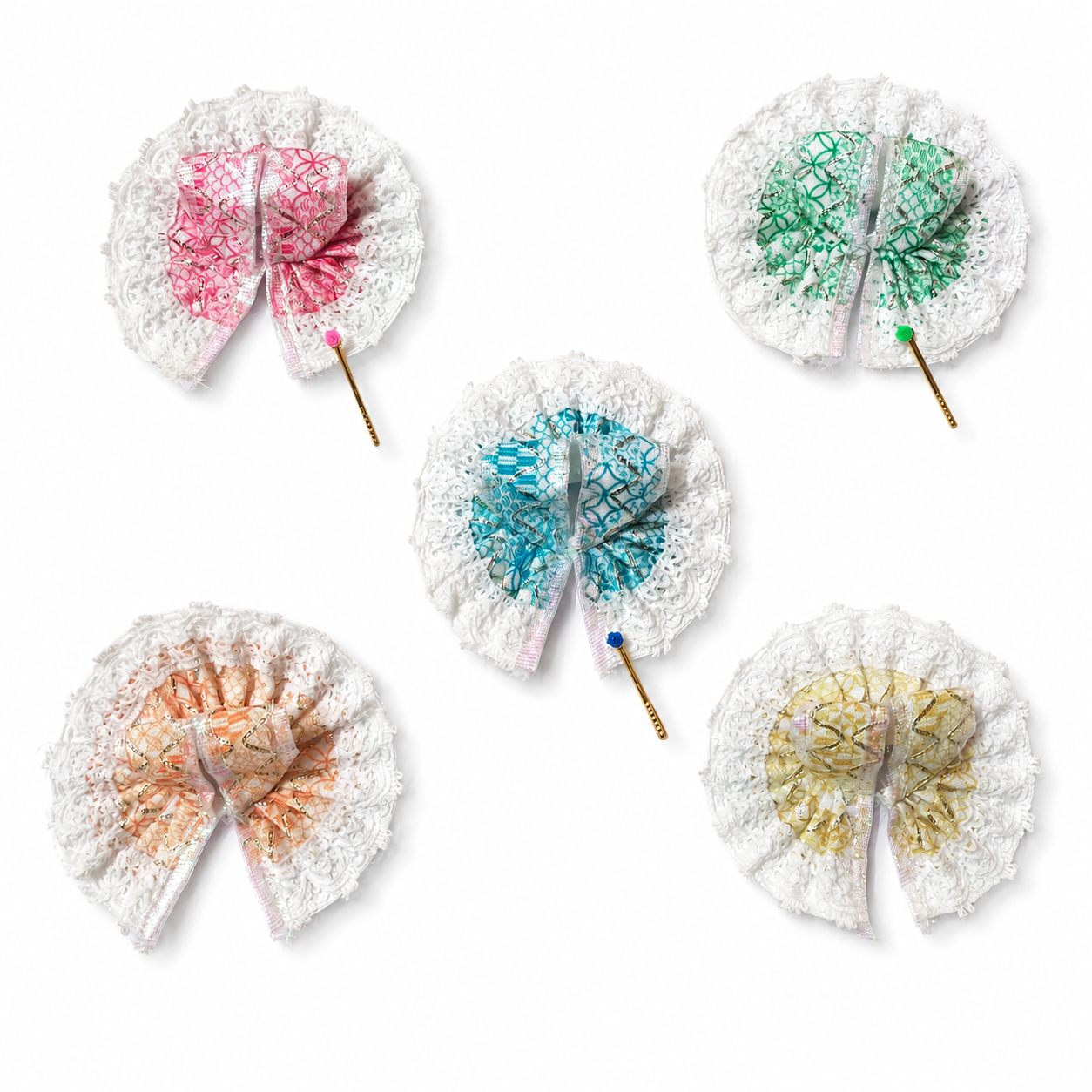 Laddu Gopal Poshak Pack of 5 Size 2 with 3 Murli & Tulsi Mala